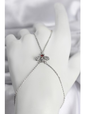 Skygo Pirinç Gümüş Renk Sinek Model Kadın Şahmeran - TJ-SN760