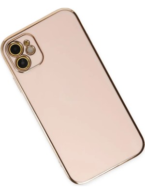 Newface iPhone 12 Kılıf Volet Silikon - Pembe
