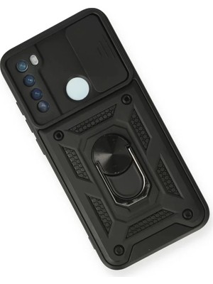 Newface Xiaomi Redmi Note 8 Kılıf Pars Lens Yüzüklü Silikon - Siyah