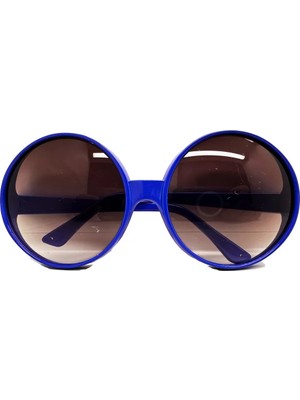 Yuvarlak Yeşilçam 80 Li 90 Lı Yıllar Parti Gözlüğü Retro Mavi Renk