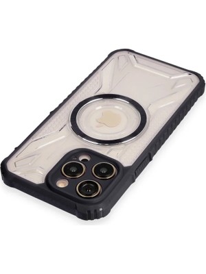Newface iPhone 14 Pro Max Kılıf Prag Magneticsafe Kapak - Siyah