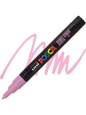 Uni-Ball Markör Boyama Kalemi Posca Su Bazlı Poster 0.9-1.3 Mm Açık Pembe pc-3m (6 Lı Paket)