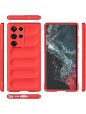 Newface Samsung Galaxy S23 Ultra Kılıf Optimum Silikon - Kırmızı