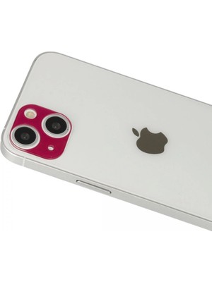 Buğz Iphone 13 Rainbow Kamera Lens Koruma Cam - Koyu Kırmızı