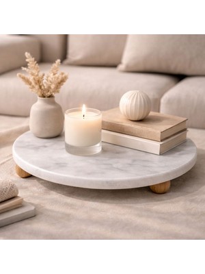 Parla Beyazayaklı Mermer Sunumluk Büyük Boy