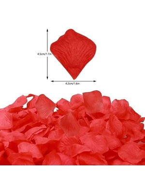 Kırmızı Renk Gül Yaprağı Şekilli Konfeti – 5 Paket 500 Adet