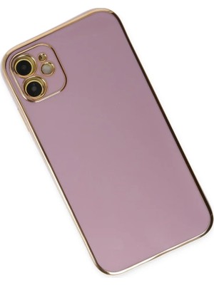 Newface iPhone 12 Kılıf Volet Silikon - Mor