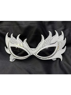 Taşlı Göz Kamaştıran Gecenin Yıldızı Beyaz Parti Alev Gözlük