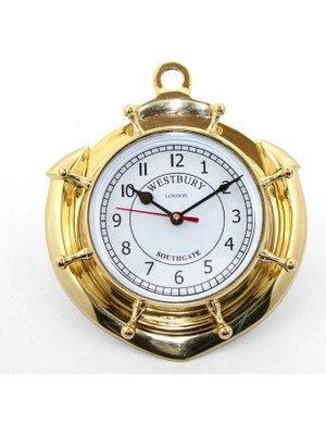 LuxeGem Pirinç Duvara Asmalı Çapalı Saat KSK2049