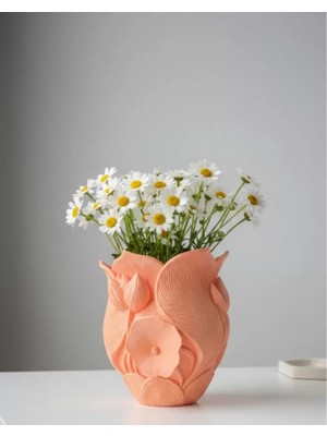 Bi Seyyar Turuncu Çiçek Vazo