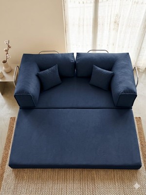 Branna Home Legom Ikili Sünger Koltuk Yatak Olabilen Kanepe Çok Amaçlı Çift Kişilik Aktivite Eco Koltuk 90X180CM