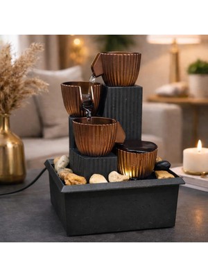 SHC4200 LED Işıklı Dekoratif Masaüstü Su Şelalesi