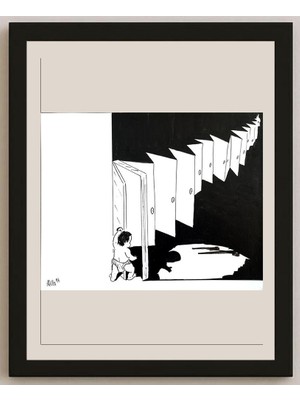 Karikatural Atilla Tutel 25X20CM Orijinal Karikatür BOD00901