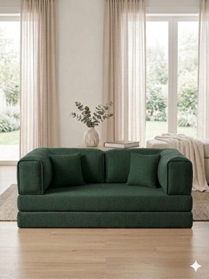 Branna Home Legom Ikili Sünger Koltuk Yatak Olabilen Kanepe Çok Amaçlı Çift Kişilik Aktivite Eco Koltuk 90X180CM