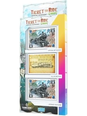 SÜS Gamegenic Ticket To Ride Europe Resmi Sanat Kolları | Hepsi Bir Arada 168 Kart Kılıfı Paketi | Kart Oyunu Tutacağı | The Ticket To Ride Europe Masa Oyunu ile Kullanım Için Tasarlandı | Tarafından