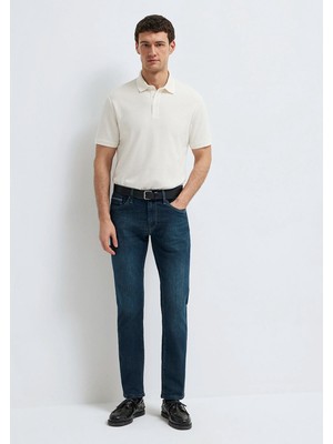 Mavi Marcus Mavi Premium Puslu Koyu Mavi Jean Pantolon 0035128946