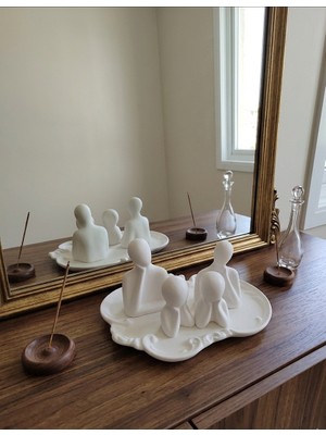 Decor Shops Iskandinav Tarzı Soyut Aile Figürü Dekoratif Aksesuar