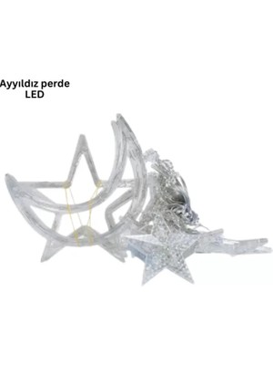 Bi Seyyar Ay Yıldız Perde LED