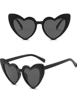 Cansa Siyah Renk Kalp Şekilli Parti Gözlüğü 15X5 cm