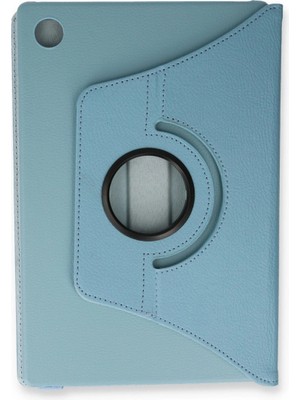 AyrStore Buğz Samsung Galaxy Tab A9 Plus Kılıf 360 Tablet Deri Kılıf - Turkuaz