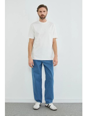 FullaModa Fermuarlı Baggy Jean