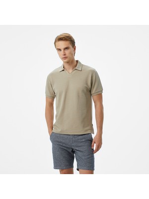 Nautica Erkek Bej Classic Fit Polo K55310T.1FS