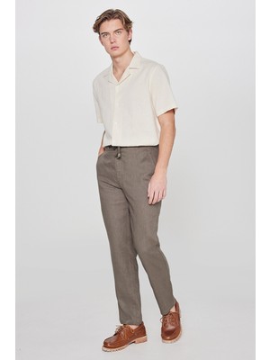 Lee %100 Keten Regular Fit Normal Kesim Cepli Pantolon