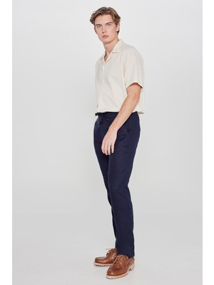 Lee %100 Keten Regular Fit Normal Kesim Cepli Pantolon