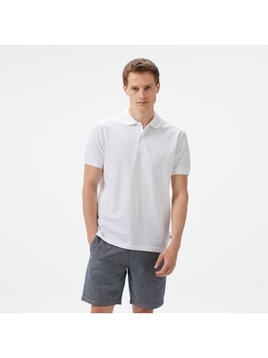Nautica Erkek Beyaz Classic Fit Polo Yaka T-Shirt K55328T.1BW