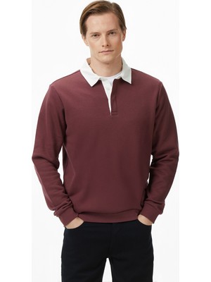 Nautica Erkek Bordo Uzun Kollu Polo Yaka T-Shirt K57309T.6RM