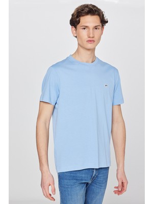 Lee %100 Pamuk Regular Fit Normal Kesim Bisiklet Yaka Logo Detaylı Tişört