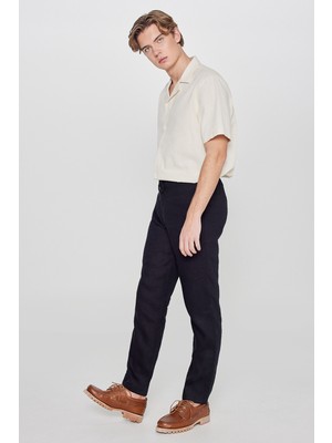 Lee %100 Keten Regular Fit Normal Kesim Cepli Pantolon