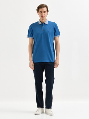 Karaca Mavi T-Shirt-Polo Yaka Tişört
