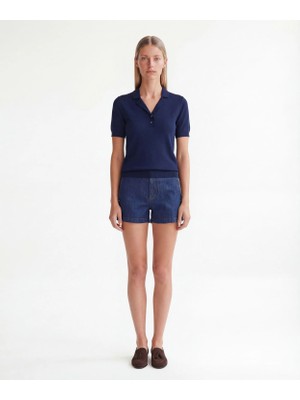 Yargıcı Regular Ceket Yaka Kısa Kol Kazak