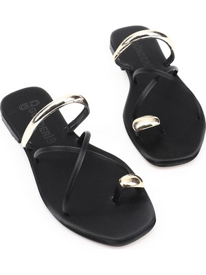 Gönderi(r) Kadın Siyah  Parmak Arası Terlik