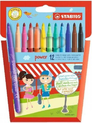 Stabilo Power 12 Renk Keçeli Kalem Askılı 280/12-01