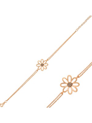 Pazarcan Gümüş Çiçek Bayan Bileklik