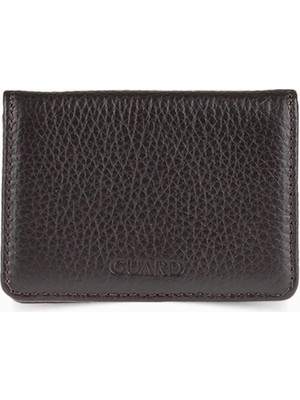 Guard Kahverengi Hakiki Deri Ikiye Katlanır Mıknatıslı Küçük Boy Kredi Kartlık - GRD260404WT391