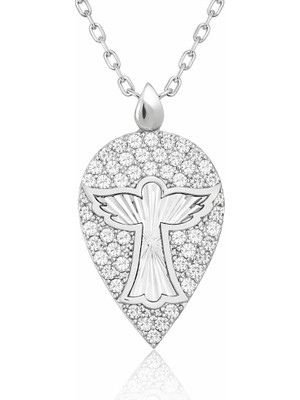 Pazarcan ​gümüş Melek Damla Bayan Kolye