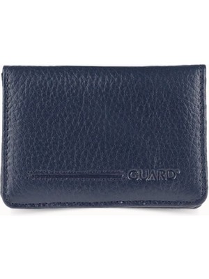 Guard  Lacivert Hakik Deri Ikiye Katlanır Mıknatıslı Küçük Boy Kredi Kartlık - GRD260404WT392