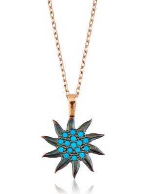 Pazarcan Gümüş Güneş Bayan Kolye