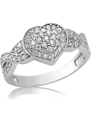 Pazarcan Gümüş Sonsuzluk Bayan Yüzük