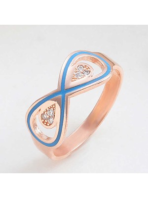 Pazarcan Gümüş Zirkon Taşlı Sonsuzluk Kadın Yüzük