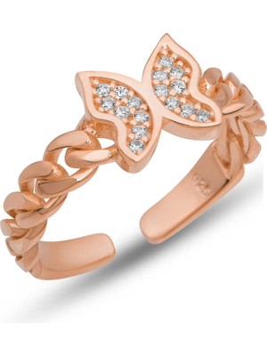 Pazarcan Gümüş Ayarlanabilir Kadın Yüzük