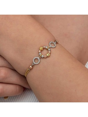 Pazarcan Gümüş Renkli Halka Dorika Bileklik