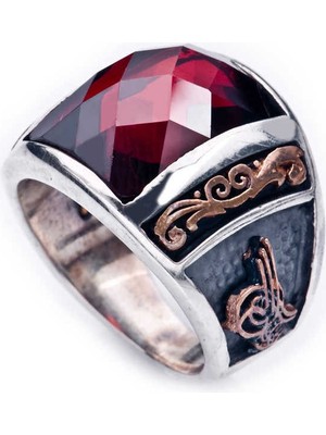 Pazarcan Gümüş Tuğralı Erkek Yüzük