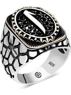 Pazarcan Gümüş Elif Oval Erkek Yüzük