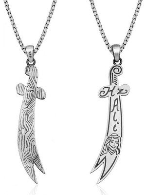 Pazarcan Gümüş Hz. Ali Kılıç Kolye