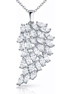 Pazarcan ​gümüş Melek Kanadı Bayan Kolye