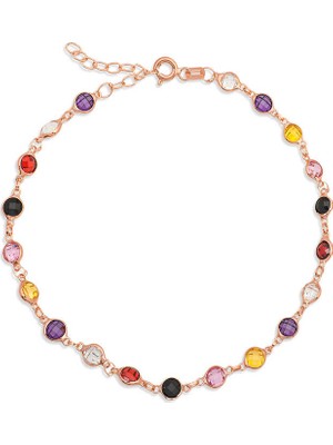 Pazarcan Gümüş Renkli Taşlı Bayan Bileklik